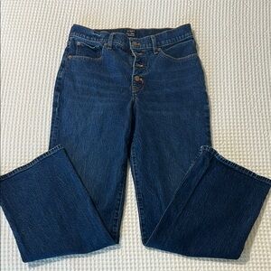 J.Crew Full Length Wide Leg Button-Fly Jeans, Size 28
